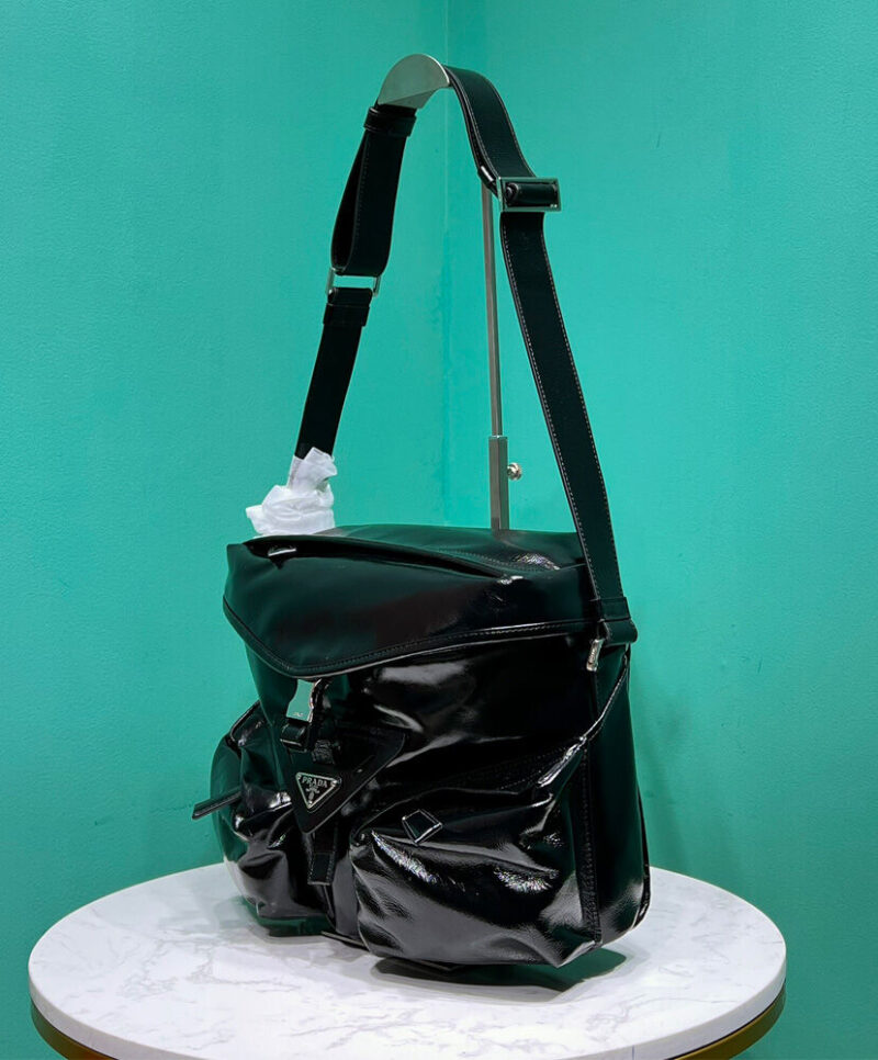 Prada Leather Shoulder Bag 2VD062 Black